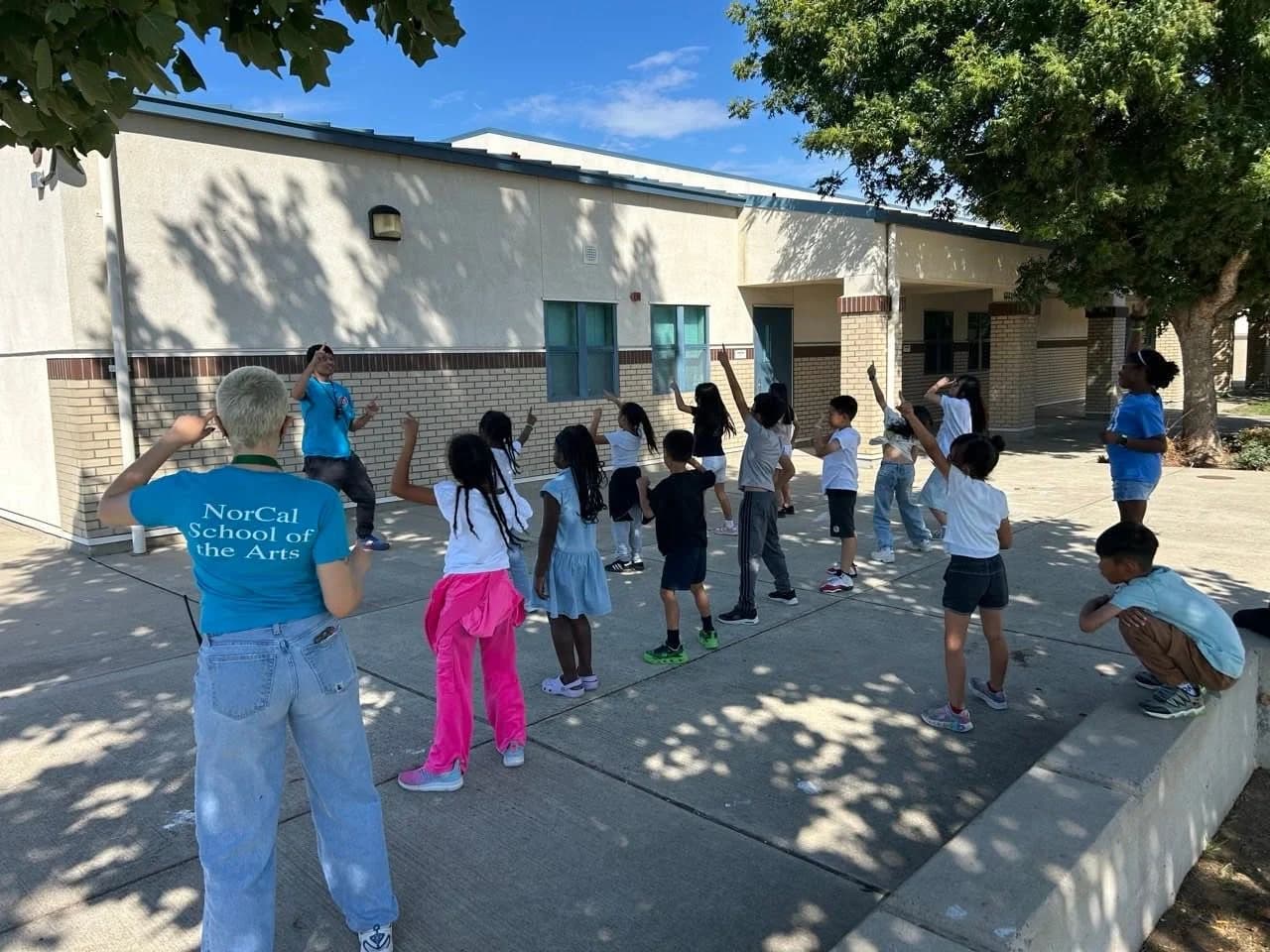Students and teaching artists participating in NorCal Arts programs