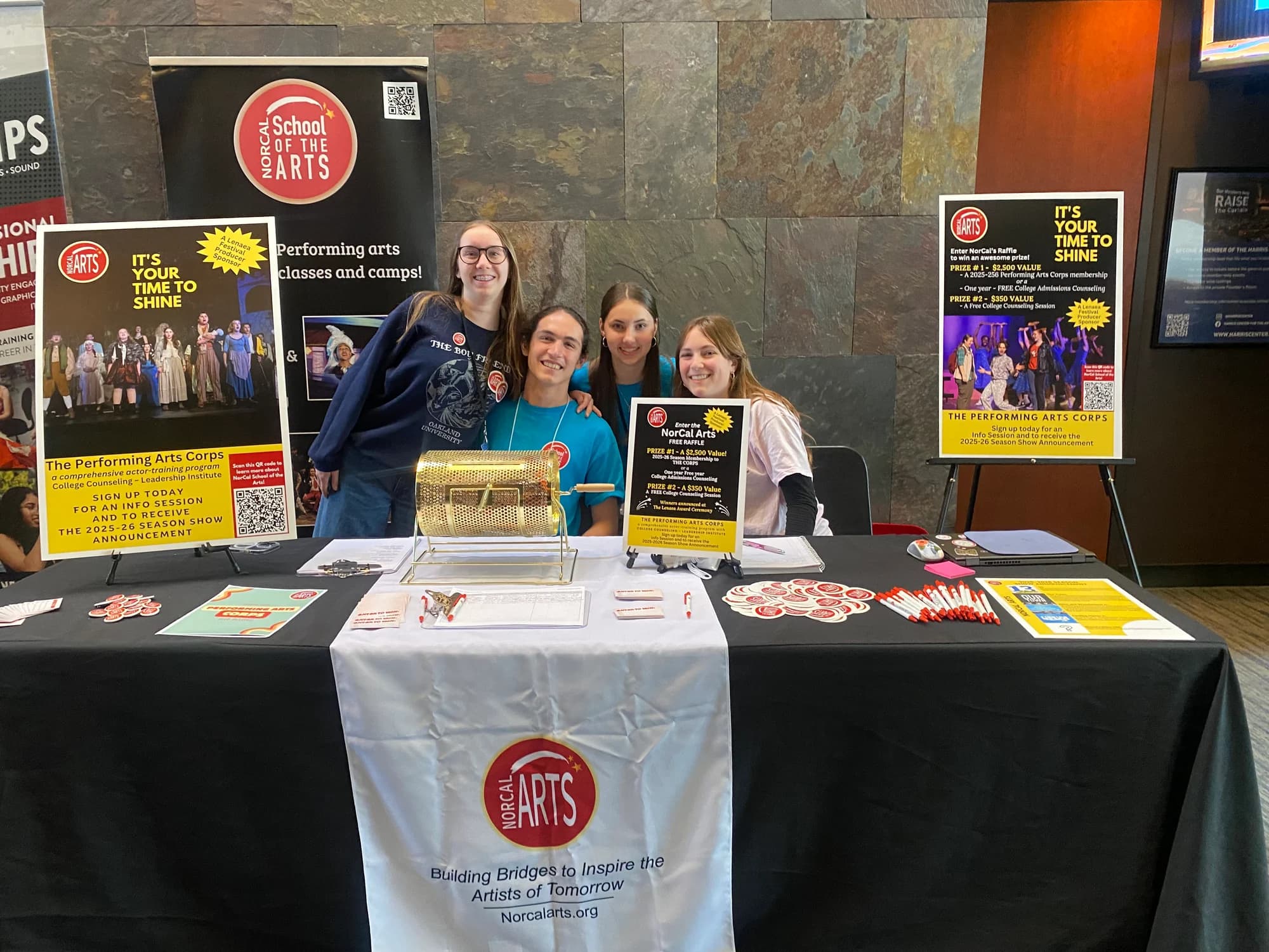 NorCal Arts interns welcoming the community at an event