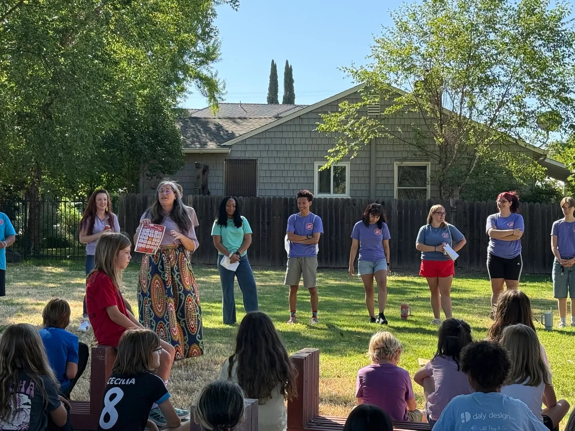NorCal Arts staff sharing an outdoor group activity