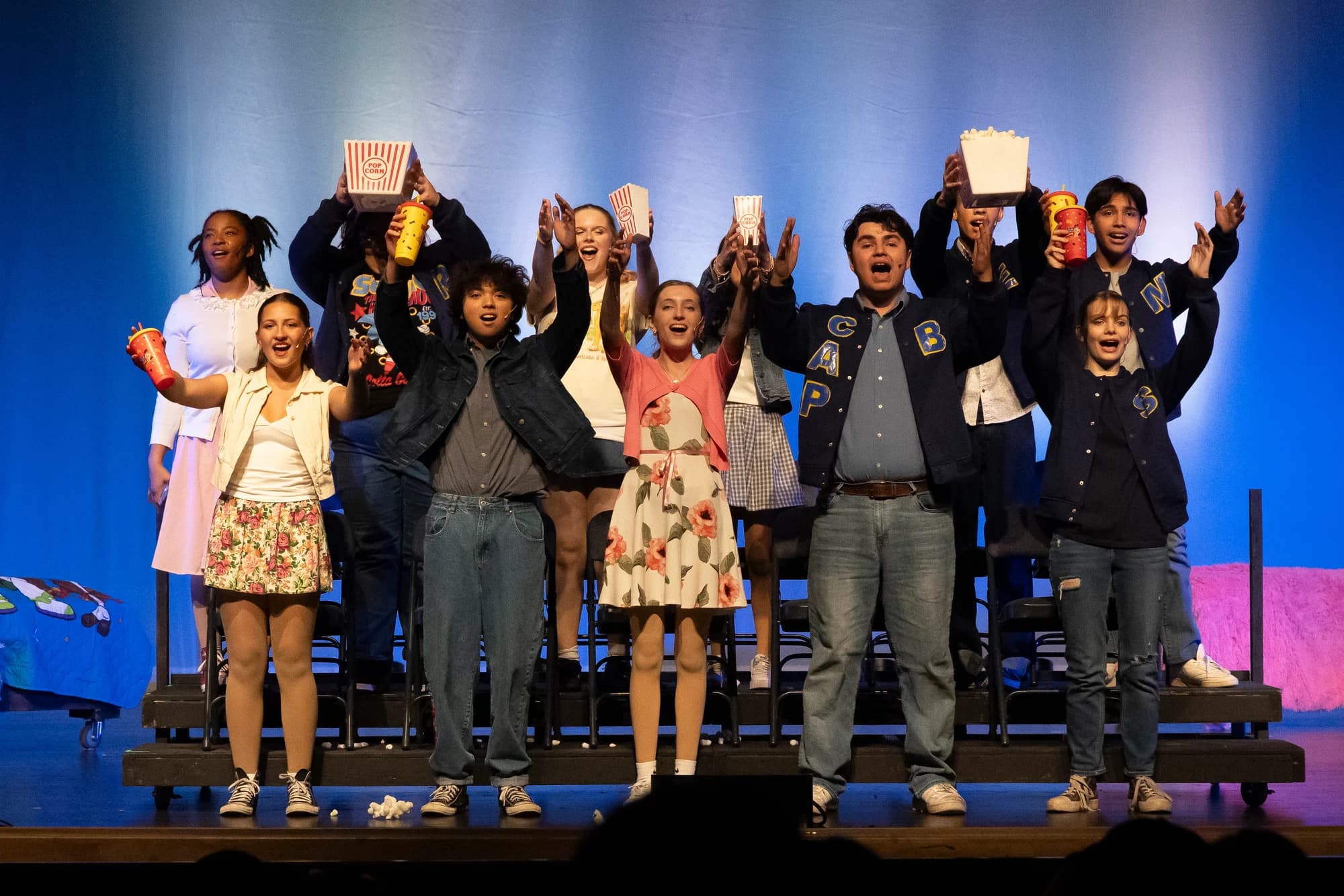 NorCal Arts cast performing a scene from 13 the Musical